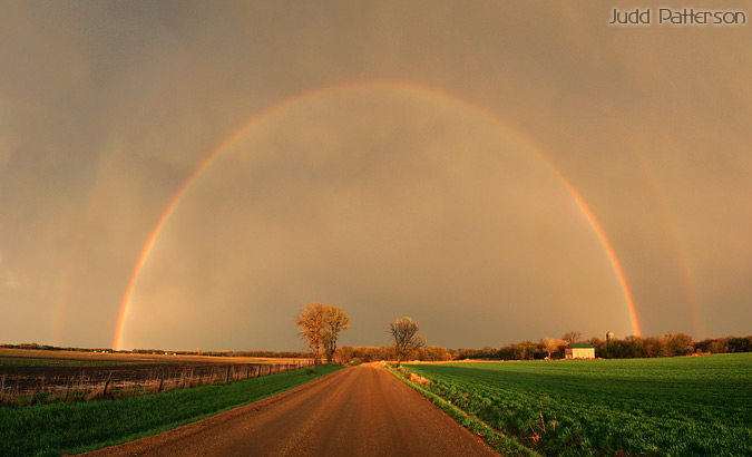 Double Rainbow After a Storm, Kansas, United States